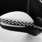 JEU DE 2 COQUILLES DE PROTECTION DE RETROVISEURS EXTERIEUR A DAMIER NOIR ET BLANC LIGNE S PCD - 1607482280