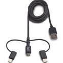 USB-KABEL 3 IN 1 LIGHTNING + MIKRO-USB + USB C PCD - 1643203780